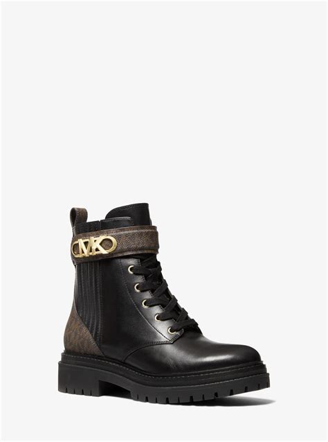 michael kors parker boots|Parker Leather Combat Boot .